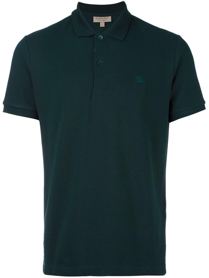 Burberry Embroidered Logo Polo Shirt, Men's, Size: Xl, Green, Cotton