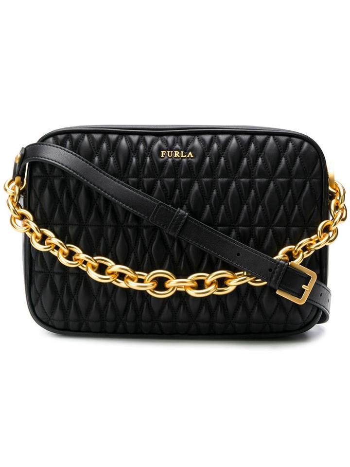 Furla Chain-trim Crossbody Bag - Black