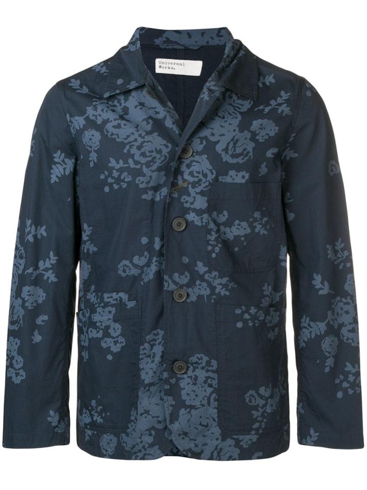 Universal Works Flower Print Shirt Jacket - Blue