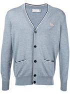 Maison Kitsuné - Fox Patch Cardigan - Men - Wool - S, Grey, Wool