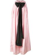Adam Lippes Draped Coat With Large Bow - Pink