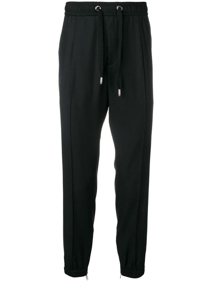 Dolce & Gabbana Side Floral Stripe Track Pants - Black