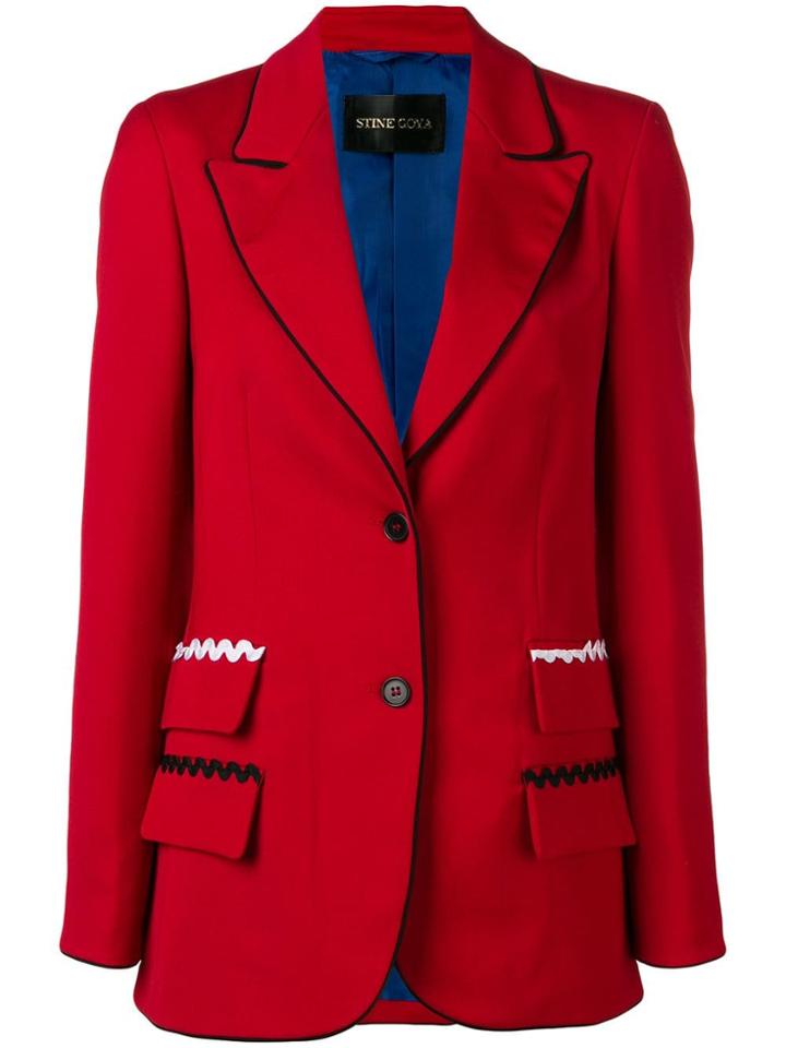 Stine Goya Single Breasted Blazer - Red