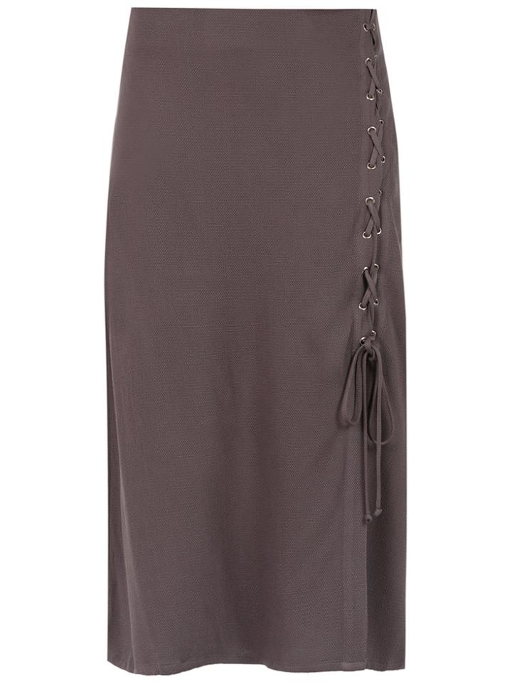 Olympiah Chincheiro Midi Skirt - Brown