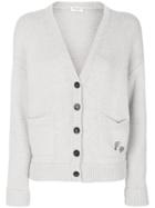 Saint Laurent Cardigan With Pins - Grey