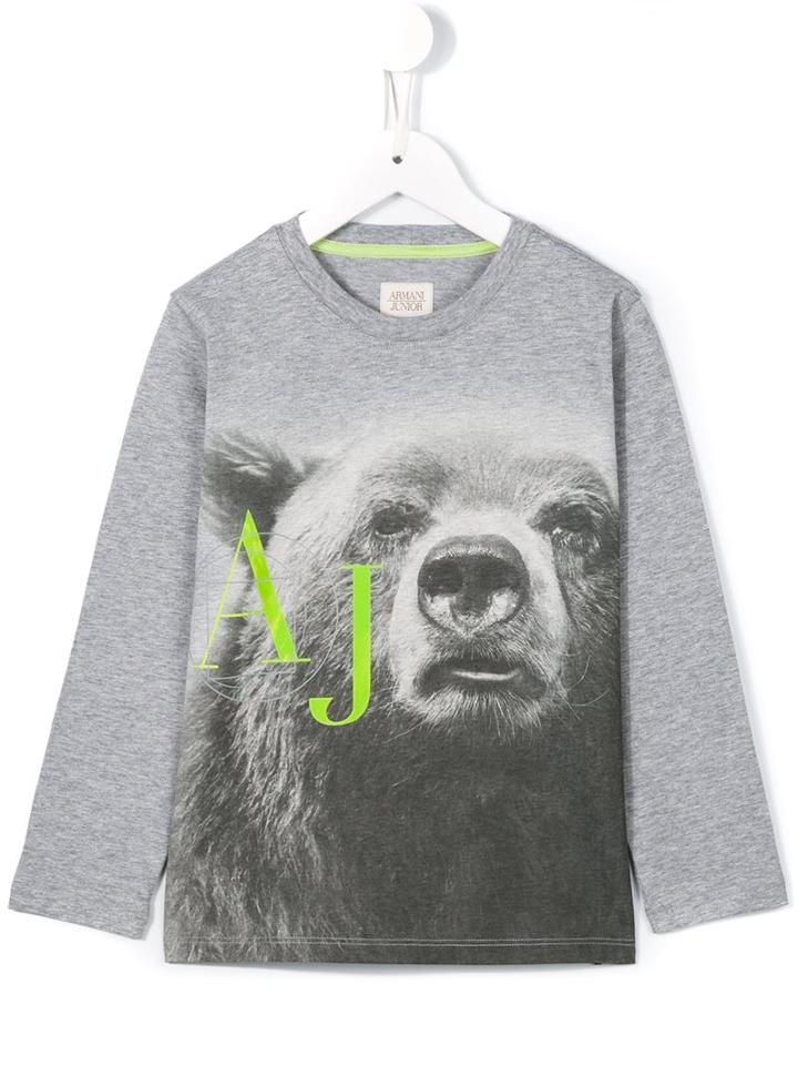 Armani Junior Bear Print T-shirt