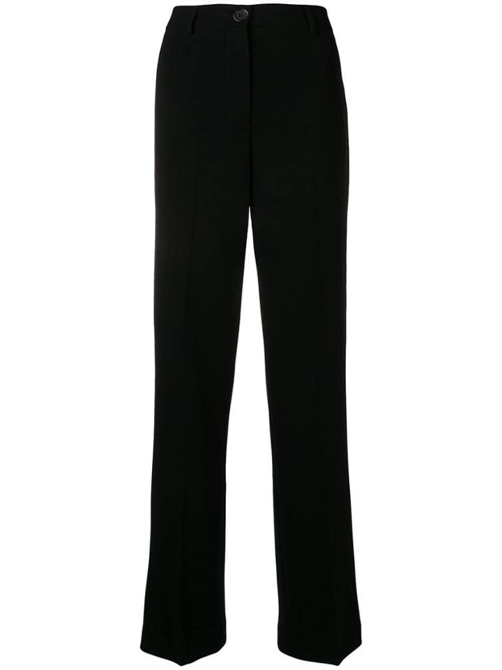 Aspesi High Waisted Palazzo Trousers - Black