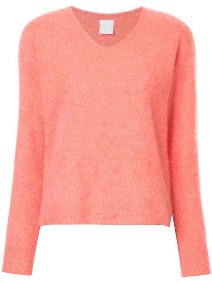 Cityshop V-neck Jumper - Pink & Purple