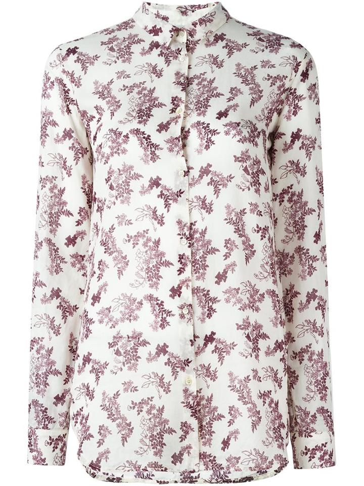 Forte Forte Floral Print Shirt, Women's, Size: 0, Pink/purple, Cotton/silk