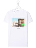 Msgm Kids Contrast Logo T-shirt - White