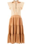 Chloé Zip-detailed Tiered Midi Dress - Unavailable