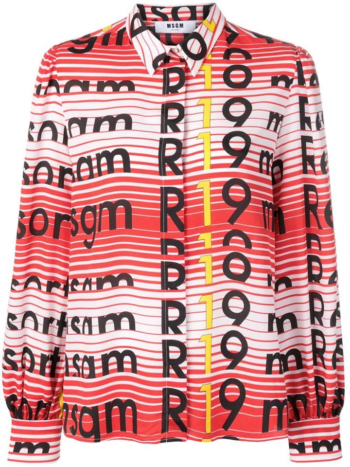 Msgm R19 Printed Shirt - Red