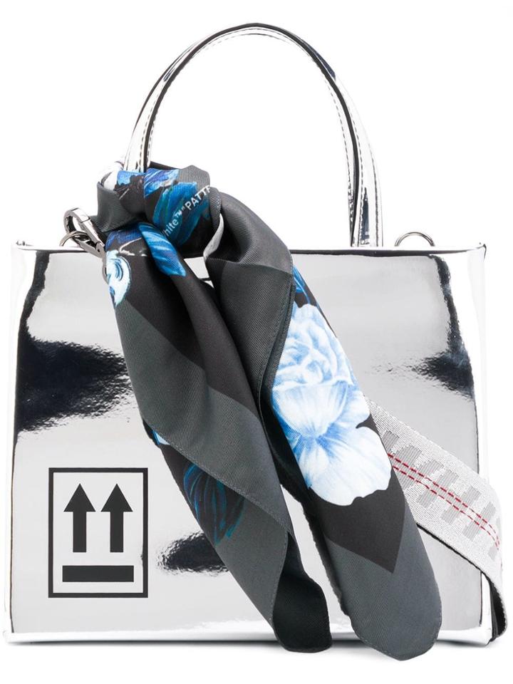 Off-white Mirror Box Bag - Grey