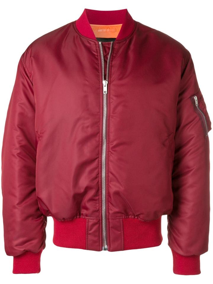 Calvin Klein 205w39nyc Oversized Bomber Jacket - Red
