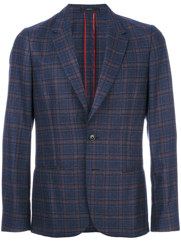 Paul Smith - Checked Blazer - Men - Cupro/wool - 36, Blue, Cupro/wool