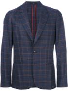 Paul Smith - Checked Blazer - Men - Cupro/wool - 36, Blue, Cupro/wool