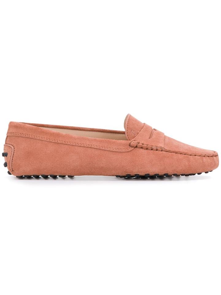 Tod's Suede Gommini Loafers - Pink