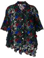 Sacai Flared Lace Jacket - Blue