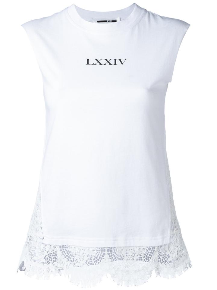 Mcq Alexander Mcqueen Lace-trim Top - White