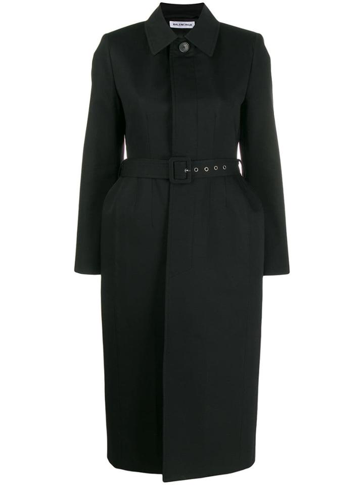 Balenciaga Bal Ls Coa Trnch W Blt - Black