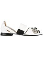 Toga Pulla Embellished Cut-out Slippers - White