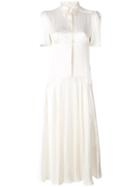 Hillier Bartley Shift Pleat Dress, Women's, Size: 8, White, Silk