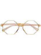 Chloé Eyewear Hexagon-framed Glasses - Gold