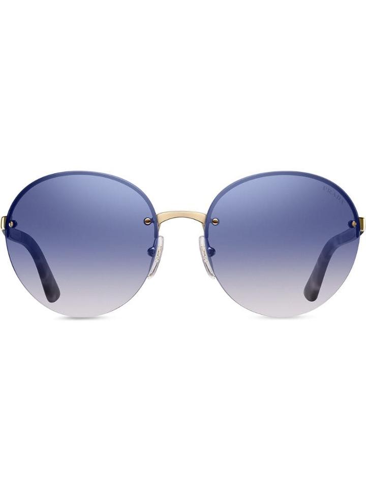 Prada Eyewear Gradient Lens Sunglasses - Gold