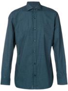 Z Zegna Micro-pattern Shirt - Blue