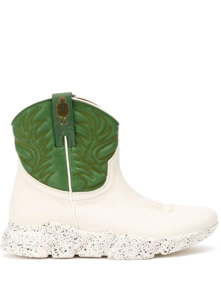 Texas Robot Western Sneaker Boots - White