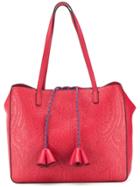 Etro Paisley Embossed Tote - Red
