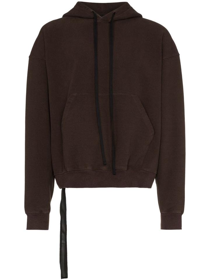 Unravel Project Oversized Terry Cotton Blend Hoodie - Brown