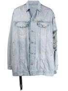 Unravel Project Bleach Distressed Denim Jacket - Blue