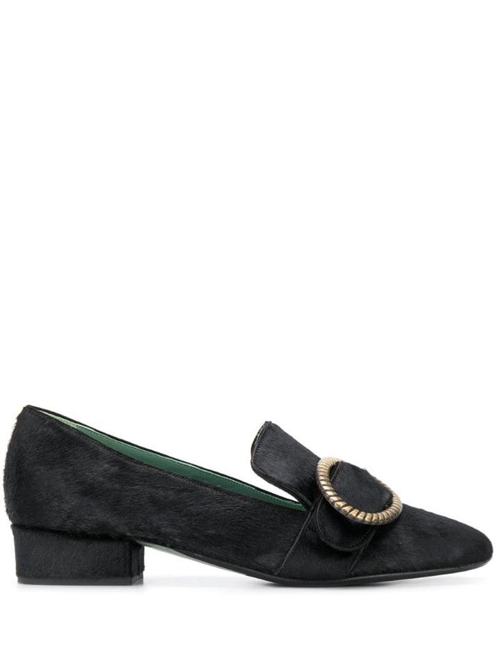 Paola D'arcano Buckle-embellished Pumps - Black