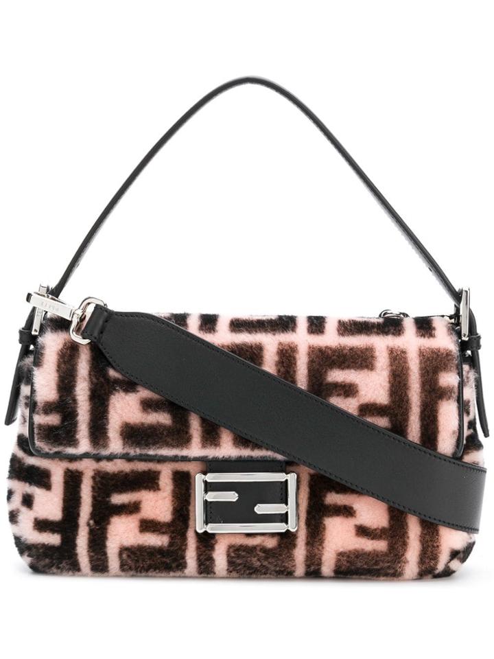 Fendi Kan Soft Shoulder Bag - Pink & Purple