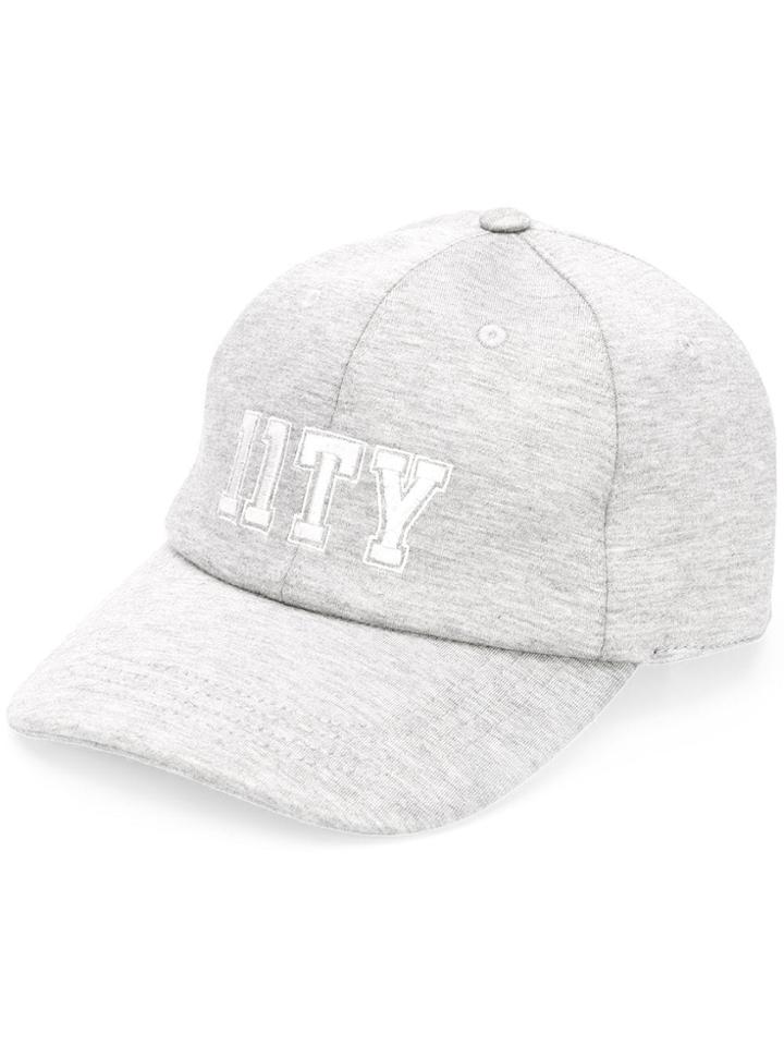 Eleventy Logo Print Baseball Cap - Grey