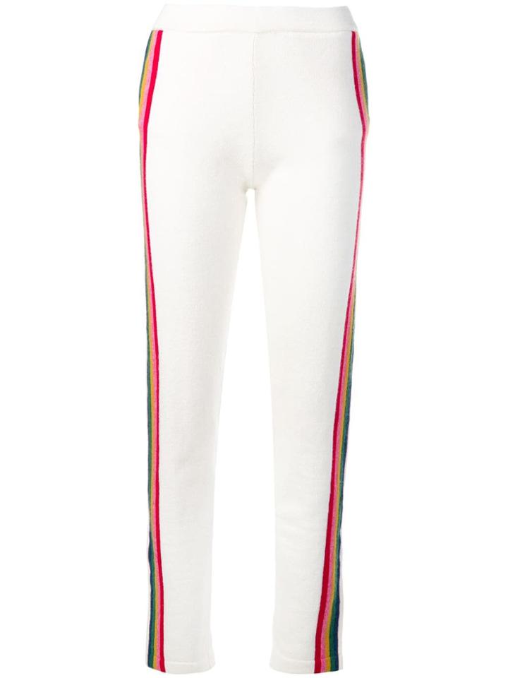 Allude Striped Design Track Trousers - White