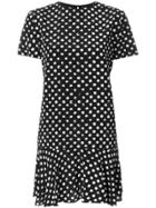 Saint Laurent Polka Dot Fitted Dress - Black