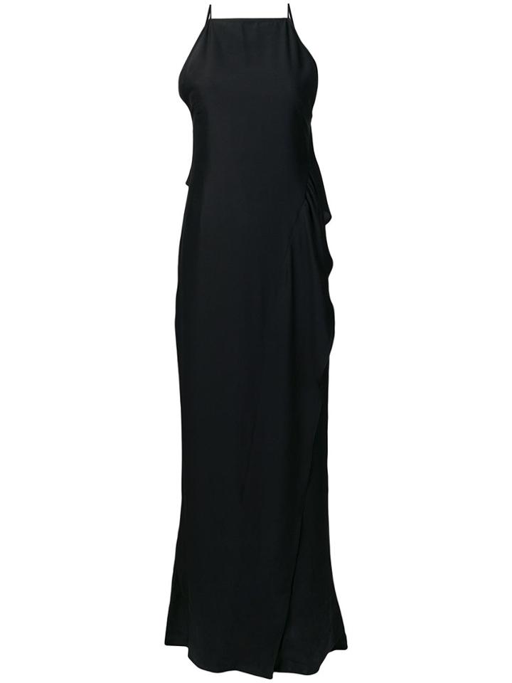 Victoria Beckham Asymmetric Floor Length Dress - Black