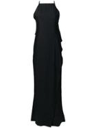 Victoria Beckham Asymmetric Floor Length Dress - Black