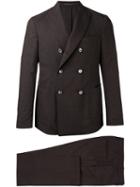 The Gigi Double Breasted Suit, Men's, Size: 52, Brown, Virgin Wool/mohair/acetate/viscose