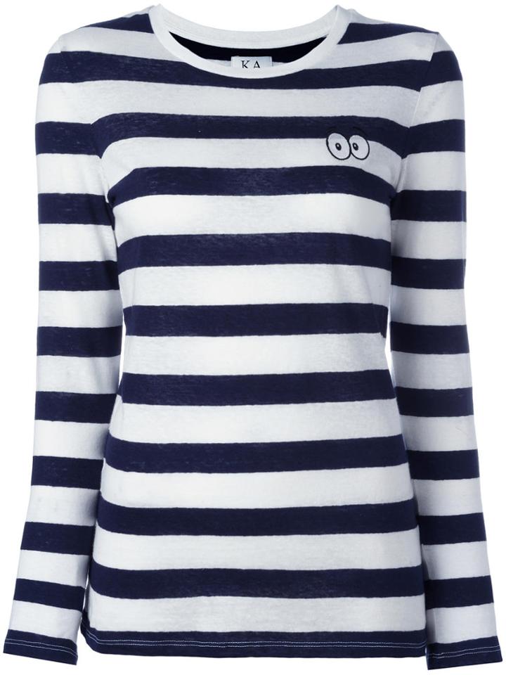 Zoe Karssen Striped Longsleeved T-shirt - White