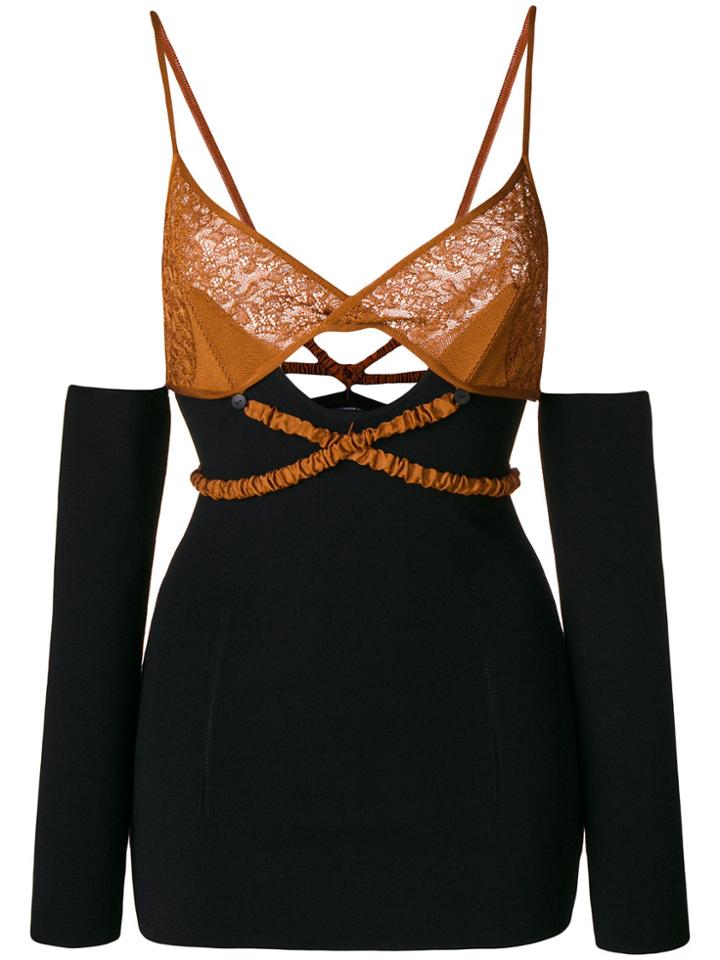 Jw Anderson Twisted Bra Top - Black