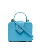 Mehry Mu Blue Fey Mini Suede Box Bag