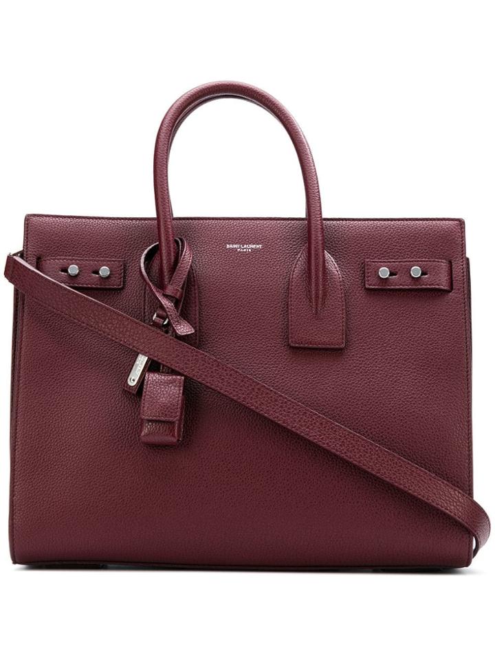 Saint Laurent Sac Du Jour Tote Bag - Red