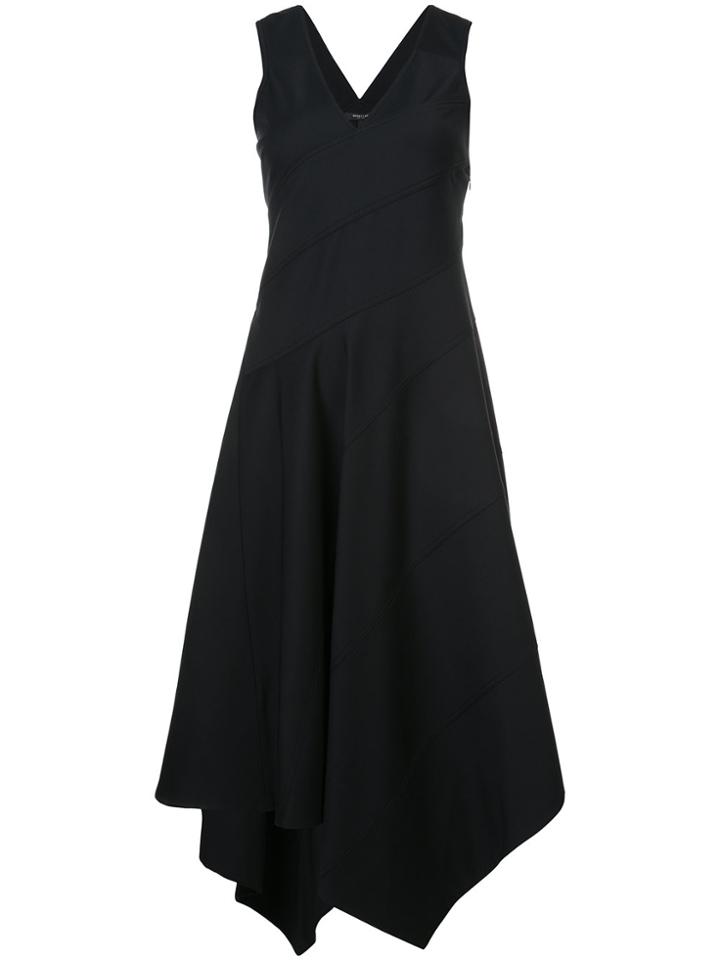 Derek Lam V-neck Flared Dress - Black