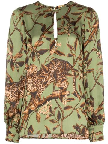 Johanna Ortiz Gifts Of Nature Printed Blouse - Green