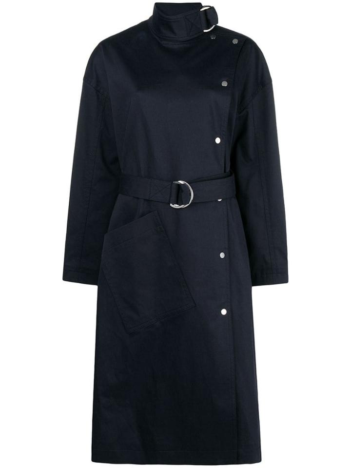 Victoria Victoria Beckham Oversized Trench Coat - Blue