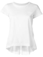 Sacai Cupro Insert T-shirt, Women's, Size: 3, White, Cotton/cupro/polyester