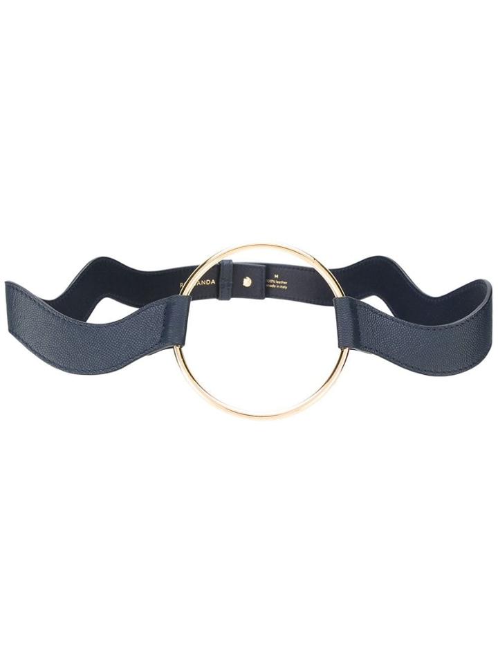 Roksanda Medium Slim Waves Belt - Blue